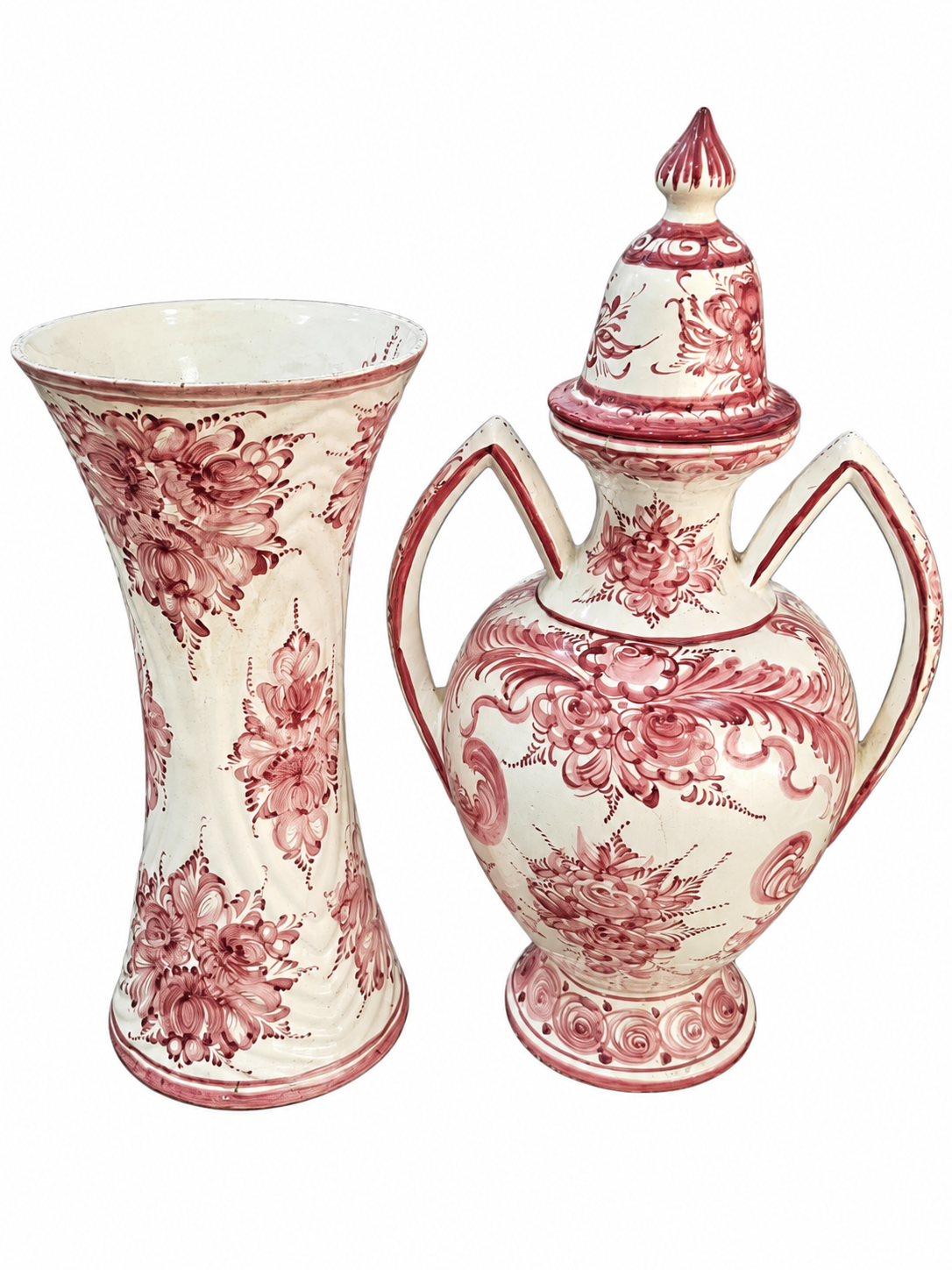 Conjunto de Duas Peças de Cerâmica de Alcobaça
